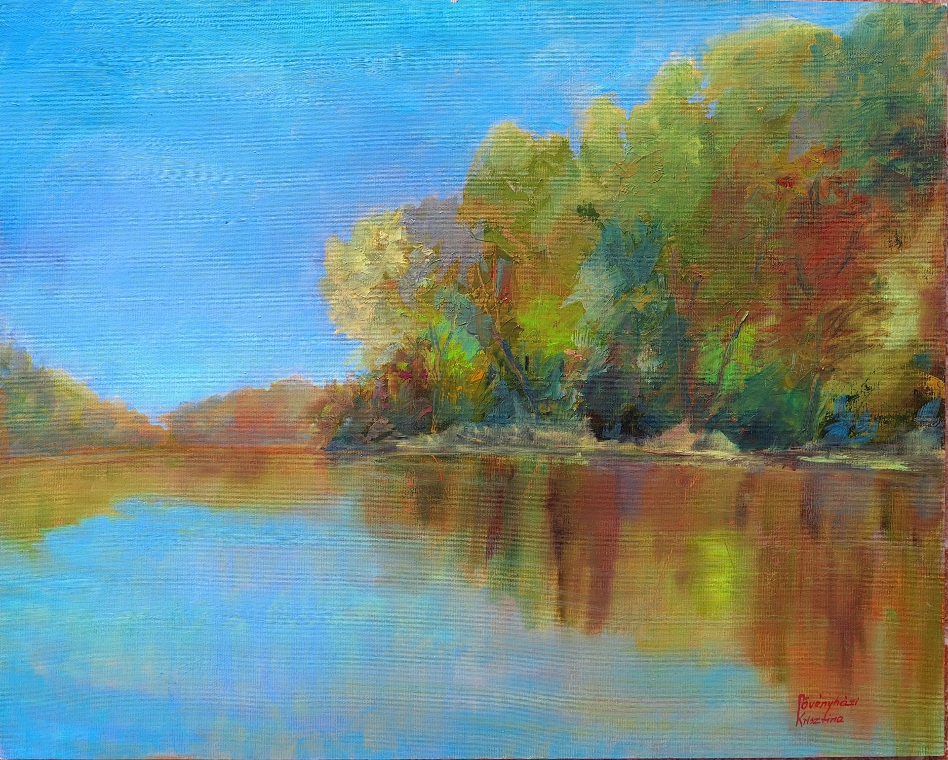 A Holt-Tiszánál, 40x50, olaj , magántulajdonban