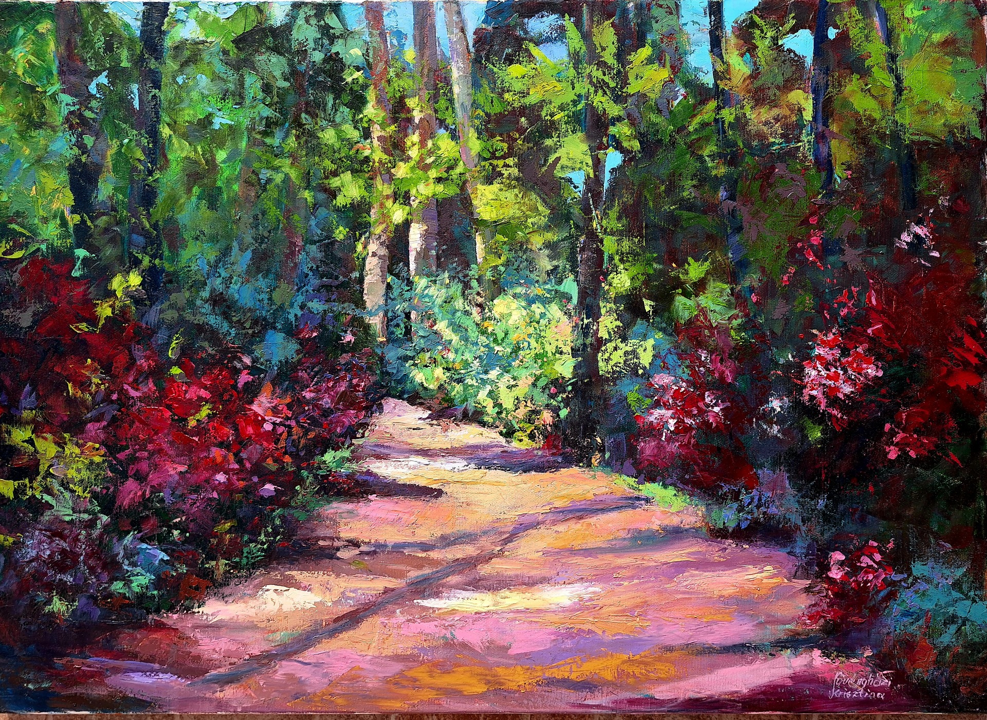 Arborétumi séta, 50x70, olaj