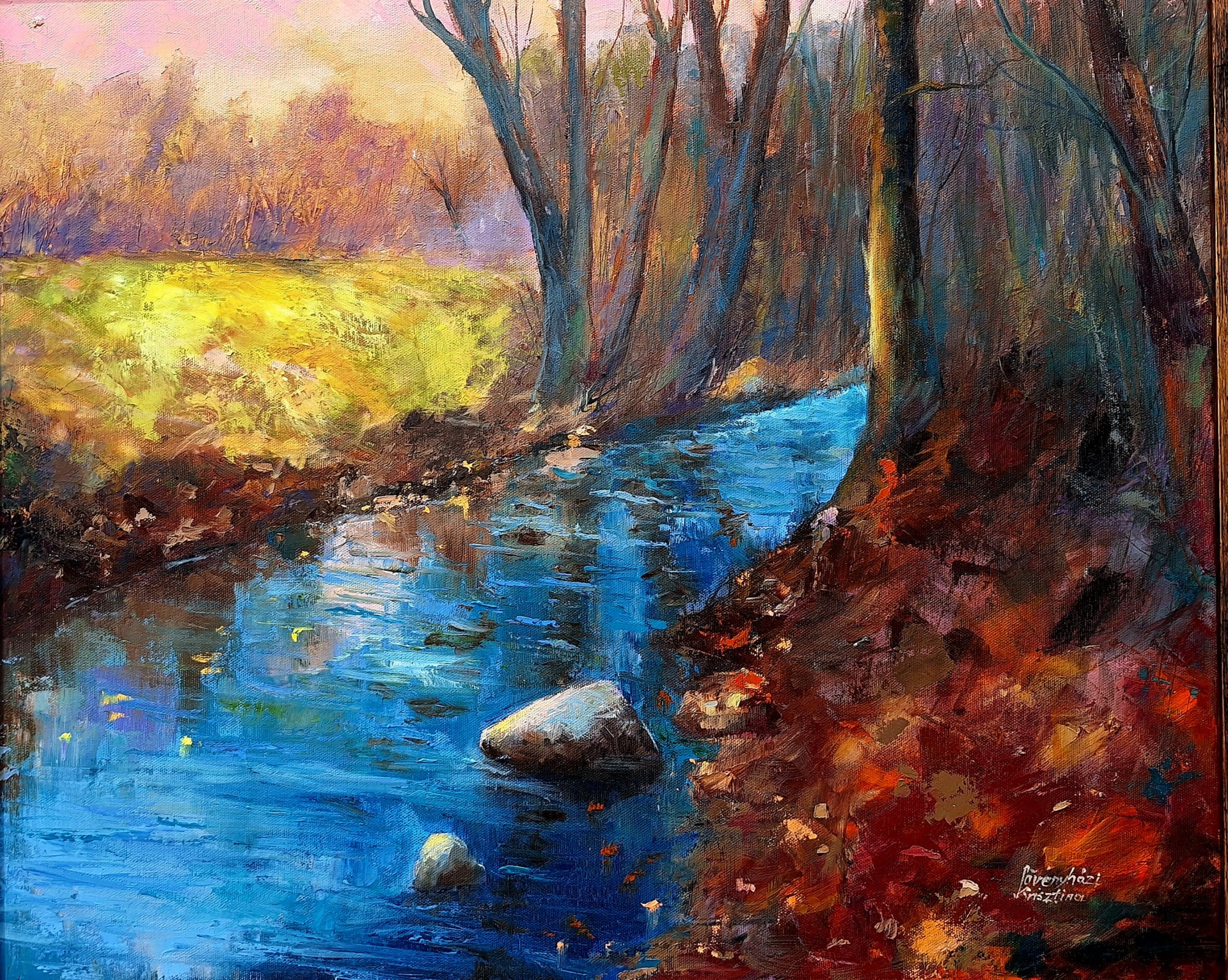 A Gerence pataknál, 50x60, olaj, magántulajdonban